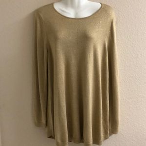Alfani Gold Metallic Tunic Sweater